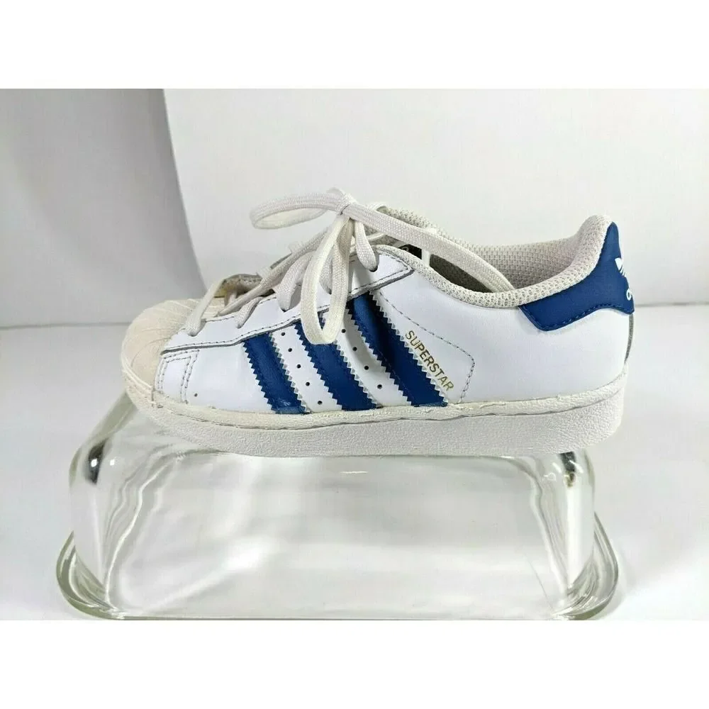 Adidas Superstar Sneakers White Blue  Leather‎